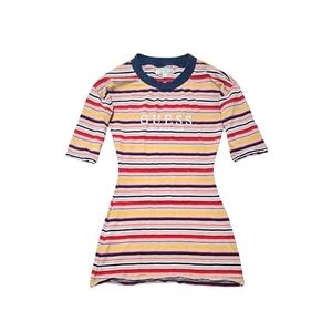 Vintage Guess Striped Short Sleeve Mini T-shirt Dress Sz Youth XXL / Women's XS